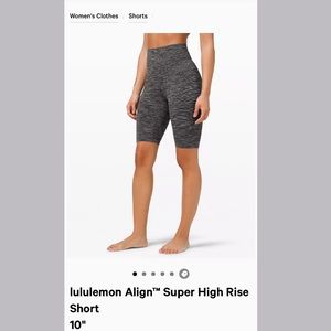 lululemon Align™ Super High Rise Short 
10"